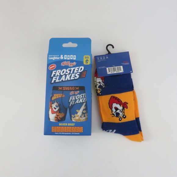 (#Q)  Set SWAG Kellogg's Frosted Flakes Boxer Brief Underwear n Socks - Picture 5 of 7